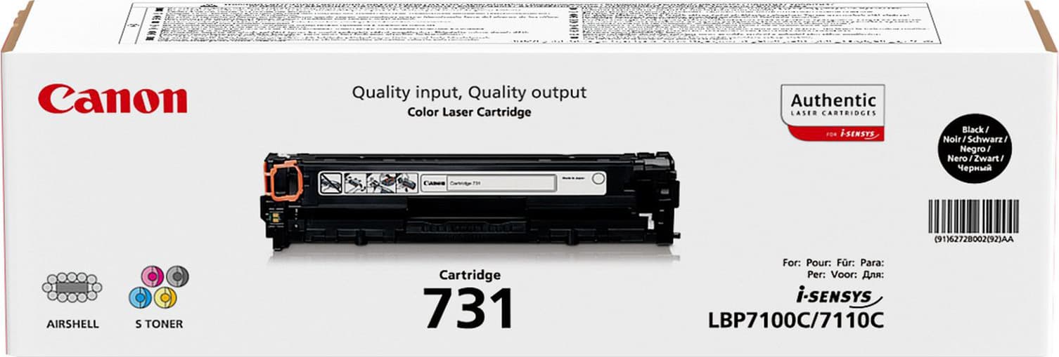 Toner laser Canon 731 noir 1 400 pages