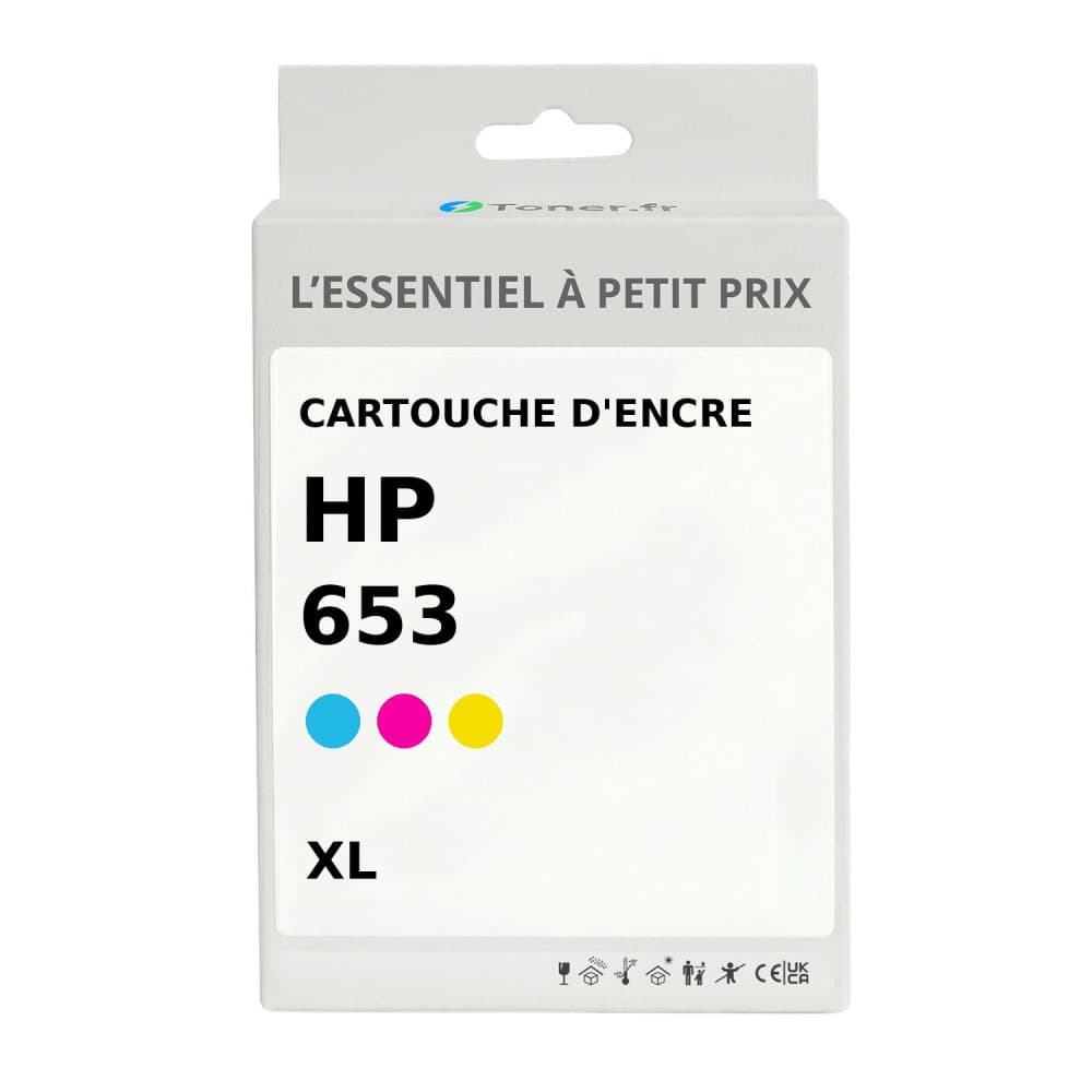Cartouche d'encre compatible HP 653XL Couleur
