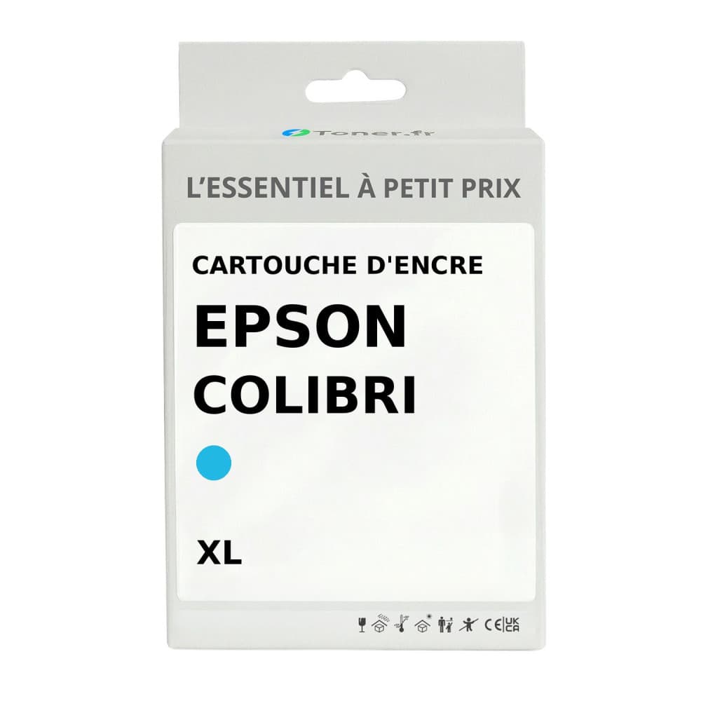 Cartouche d'encre compatible Epson Colibri Cyan